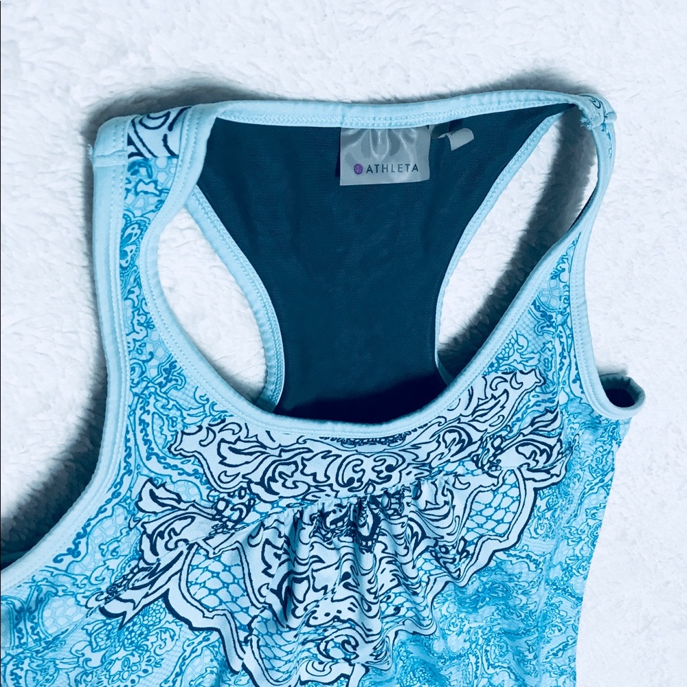 *SOLD* Athleta Tinker Racerback Tank In Turquoise - Picture 4 of 6